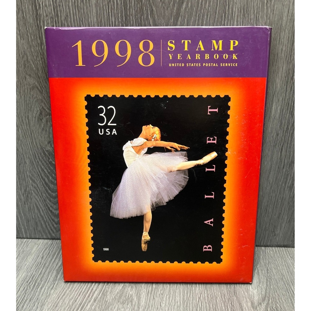 1998 Stamp Yearbook USPS Commemorative Collection Hardcover Book with Stamps